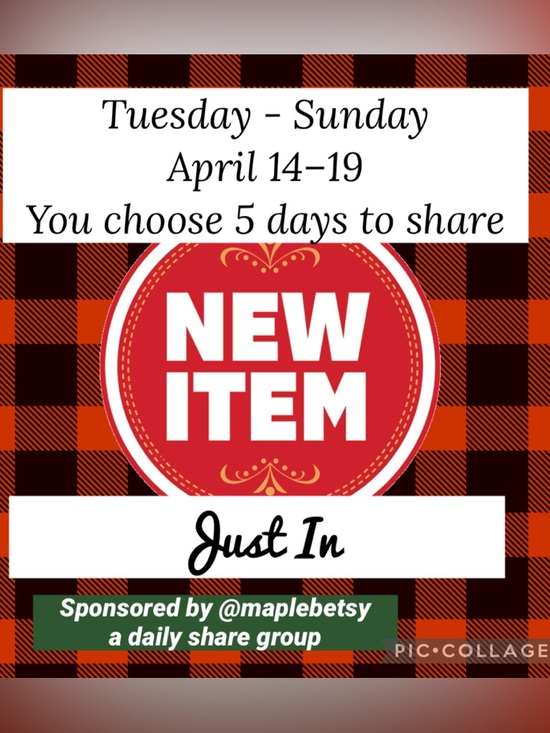 None Other - 🆕 closed 🆕 just in share group running 4/14–4/19 and you pick 5 of those days